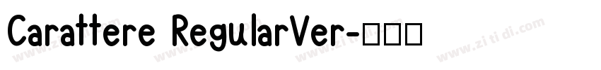 Carattere RegularVer字体转换